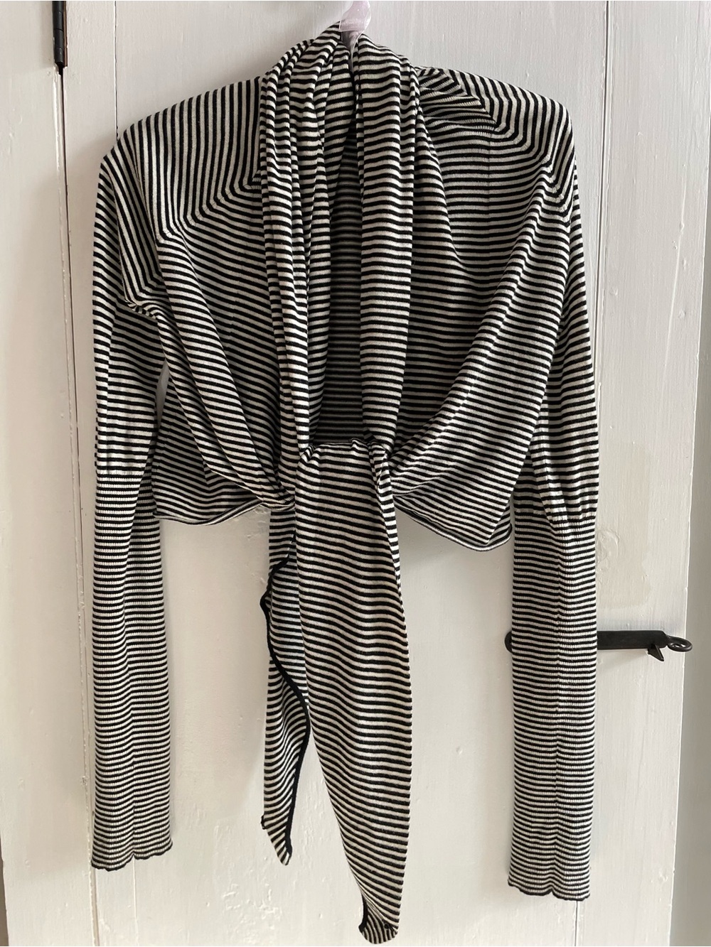 AllSaints Convertible Wrap-Around Knit Striped Top UK Size 14 US Size 10 / Large